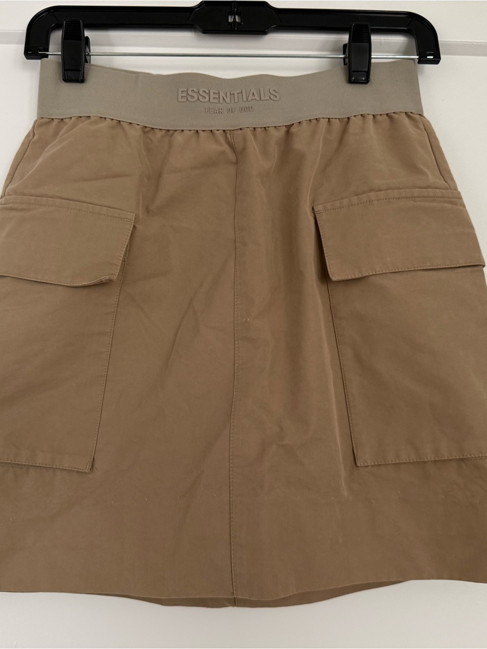 Fear of God Mini Skirt in Tan with Cargo Pockets